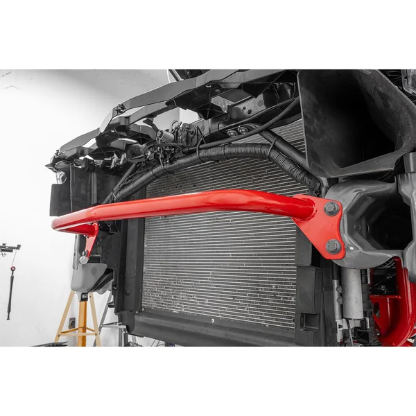 BMR Front Bumper Brace, Red2024-2026 Ford Mustang - Image 3