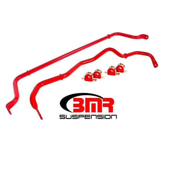 BMR Front & Rear Non-Adjustable Sway Bars w/ Bushings, Red2016-2024 Camaro SS Coupe