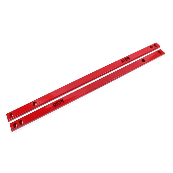 BMR Shorter Tube Chassis Jacking Rails, Red2015-2026 Ford Mustang