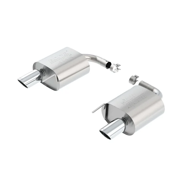 Borla 2.25" ATAK Axle-Back Exhaust System w/ 4" Dual Polished Tips2015-2023 Ford Mustang EcoBoost Convertible w/ Non-Active Exhaust