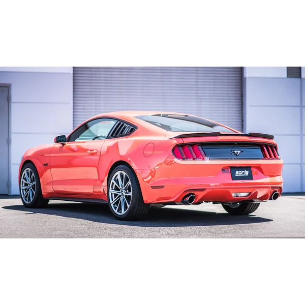 Borla 2.25" ATAK Axle-Back Exhaust System w/ 4" Dual Polished Tips2015-2023 Ford Mustang EcoBoost w/ Non-Active Exhaust - Image 2