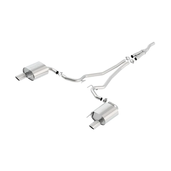Borla 2.25" S-Type Cat-Back Exhaust System w/ 4" Dual Polished Tips2015-2023 Ford Mustang EcoBoost w/ Non-Active Exhaust