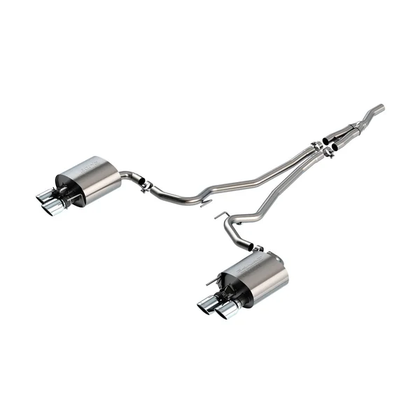 Borla 2.25" S-Type Cat-Back Exhaust System w/ 4" Quad Polished Tips2019-2023 Ford Mustang EcoBoost w/ Active Exhaust