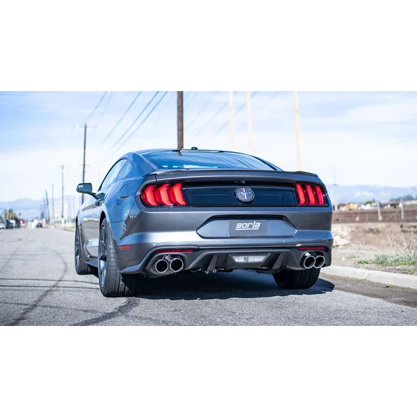 Borla 2.25" S-Type Cat-Back Exhaust System w/ 4" Quad Polished Tips2019-2023 Ford Mustang EcoBoost w/ Active Exhaust - Image 2