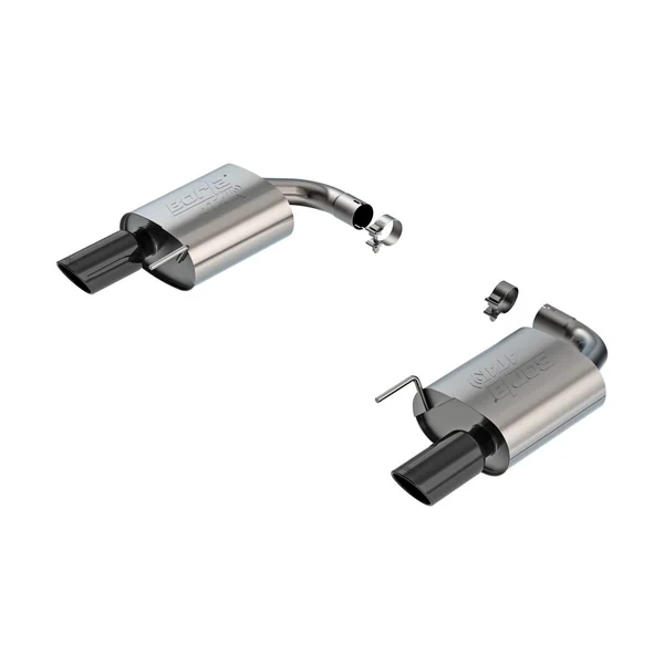 Borla 2.5" ATAK Axle-Back Exhaust System w/ 4" Dual Black Chrome Tips2024-2026 Ford Mustang GT w/ Non-Active Exhaust