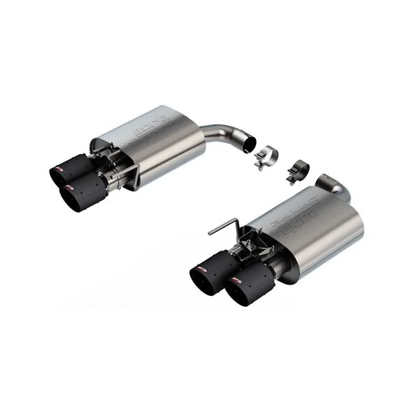 Borla 2.5" S-Type Axle-Back Exhaust System w/ 4" Dual Carbon Fiber Tips2024-2026 Ford Mustang GT w/ Active Exhaust