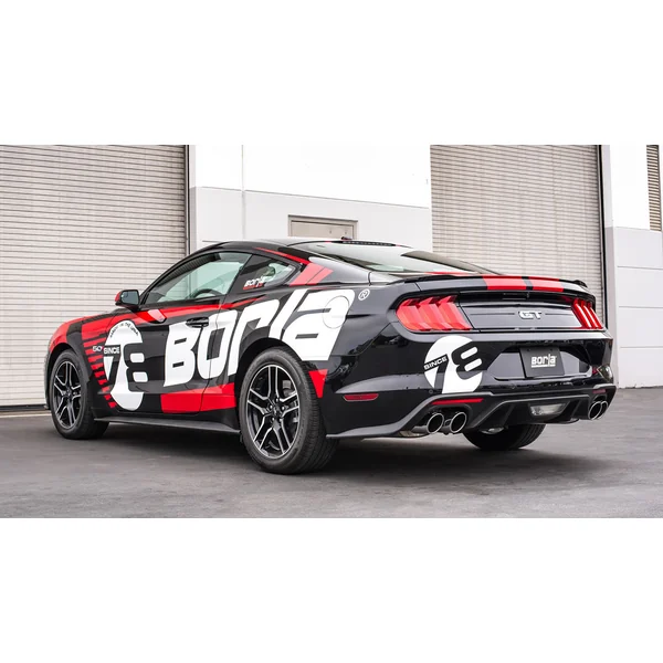 Borla 2.5" S-Type Axle-Back Exhaust System w/ 4" Quad Polished Tips2018-2023 Ford Mustang GT w/ Active Exhaust - Image 2
