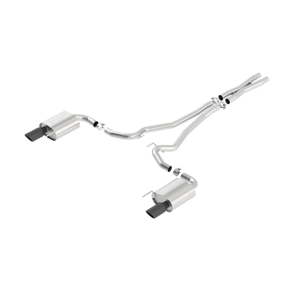 Borla 2.5" S-Type Cat-Back Exhaust System w/ 4" Dual Black Chrome Tips2015-2017 Ford Mustang GT