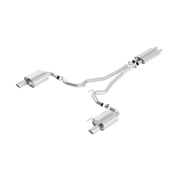 Borla 2.5" Touring Cat-Back Exhaust System w/ 4" Dual Polished Tips2015-2017 Ford Mustang GT