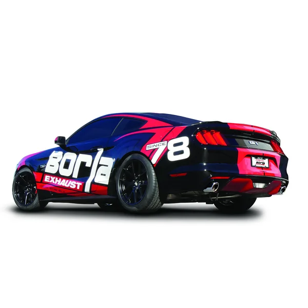 Borla 2.5" Touring Cat-Back Exhaust System w/ 4" Dual Polished Tips2015-2017 Ford Mustang GT - Image 2