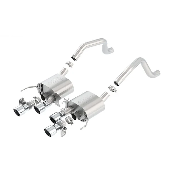 Borla 2.75" ATAK Axle-Back Exhaust System w/ 4.25" Quad Polished Tips2015-2019 C7 Corvette Z06, Grand Sport Manual w/ NPP Valves, w/o AFM - Image 2