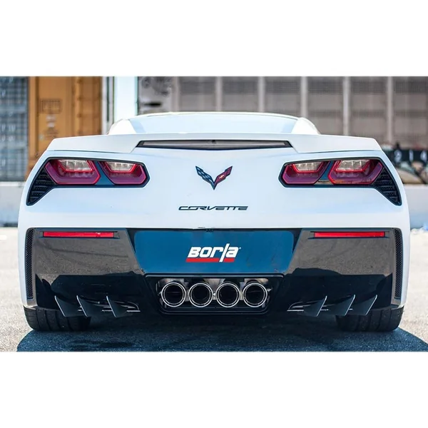 Borla 2.75" ATAK Axle-Back Exhaust System w/ 4.25" Quad Polished Tips2015-2019 C7 Corvette Z06, Grand Sport Manual w/ NPP Valves, w/o AFM - Image 4