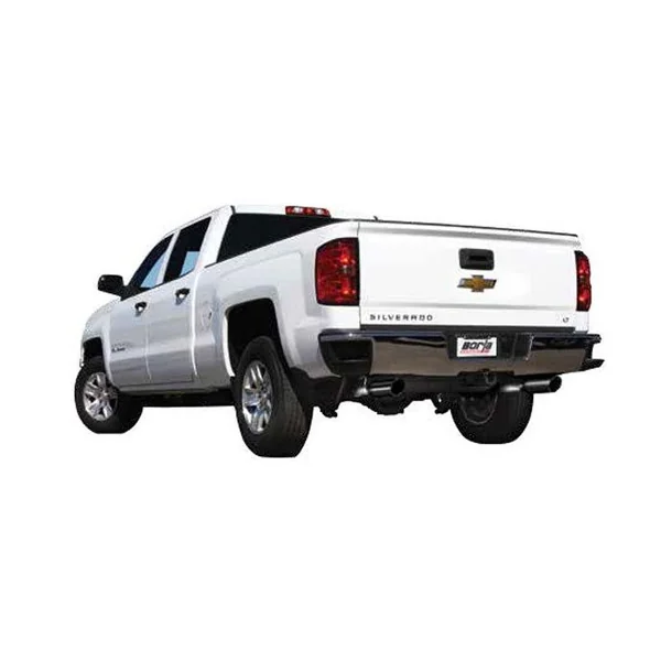 Borla 2.75" ATAK Cat-Back Single Exhaust w/ Dual Rear Exit, 4" Black Chrome Tips2014-2018 Silverado & GMC Sierra 1500 5.3L Extended Cab Standard Bed, Crew Cab Short Bed - Image 3