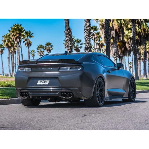 Borla 2.75" S-Type Axle-Back Exhaust System w/ 4" Quad Ceramic Black Tips2016-2024 Camaro SS w/NPP - Image 2