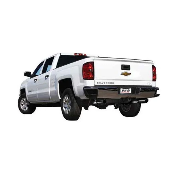 Borla 3.5" S-Type Cat-Back Single Exhaust w/ Dual Rear Exit, 4" Black Chrome Tips2014-2018 Silverado & GMC Sierra 1500 6.2L Extended Cab Standard Bed, Crew Cab Short Bed - Image 3