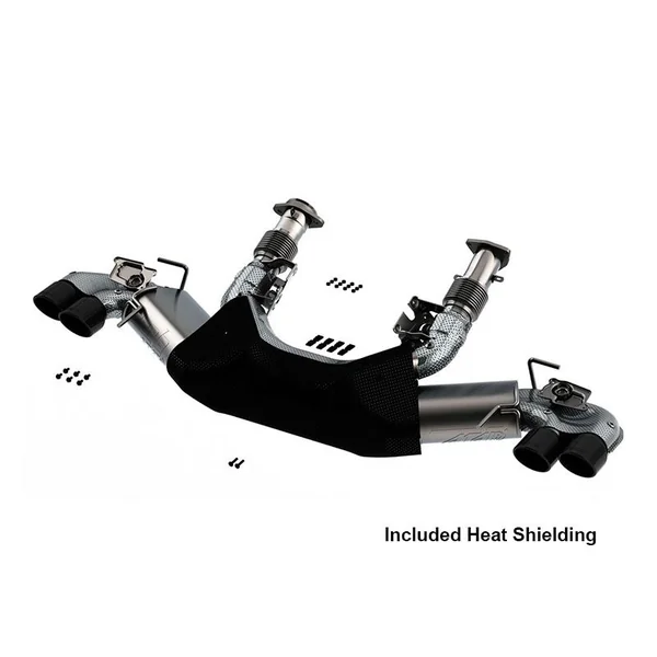 Borla 3" ATAK Cat-Back Exhaust System w/ 4" Quad Black Chrome Tips2020-2026 C8 Corvette & E-Ray - Image 2