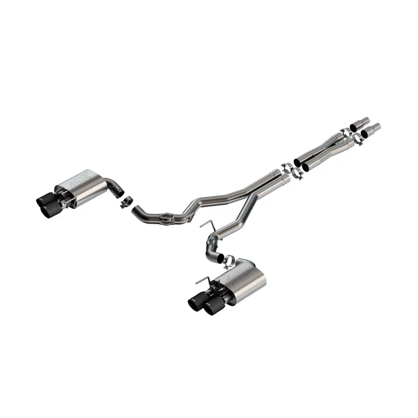 Borla 3" ATAK Cat-Back Exhaust System w/ 4" Quad Carbon Fiber Tips2024-2026 Ford Mustang GT w/ Active Exhaust
