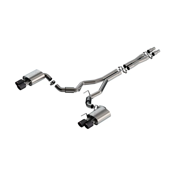 Borla 3" ATAK Cat-Back Exhaust System w/ 4" Quad Carbon Fiber Tips2024-2026 Ford Mustang GT w/ Non-Active Exhaust