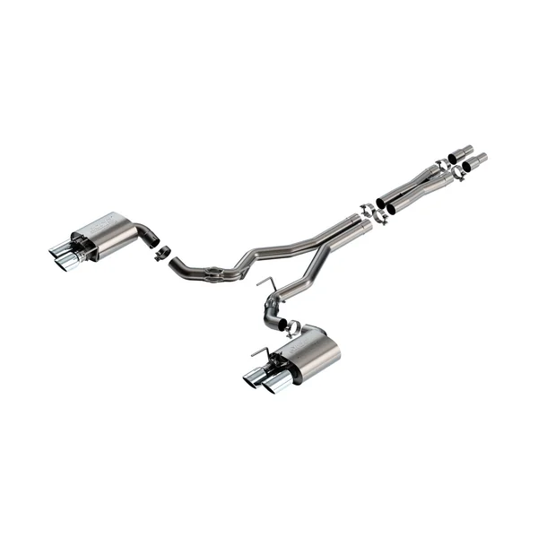 Borla 3" ATAK Cat-Back Exhaust System w/ 4" Quad Polished Tips2024-2026 Ford Mustang GT w/ Active Exhaust
