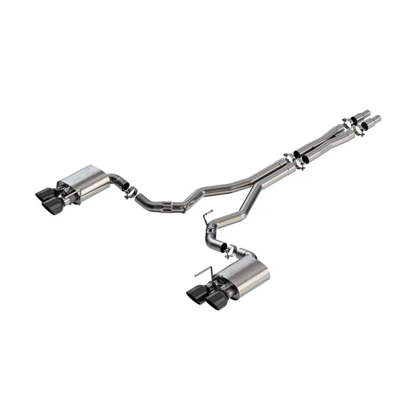 Borla 3" ATAK Cat-Back Exhaust System w/ 5" Quad Black Chrome Tips2024-2026 Ford Mustang Dark Horse w/ Active Exhaust