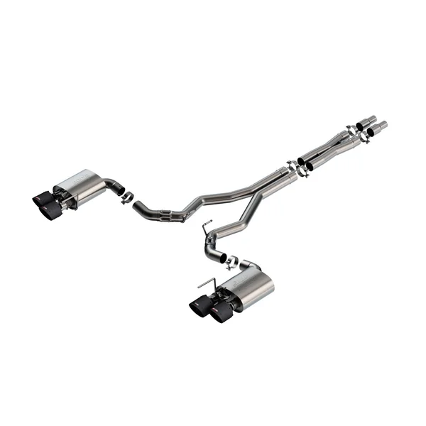 Borla 3" ATAK Cat-Back Exhaust System w/ 5" Quad Carbon Fiber Tips2024-2026 Ford Mustang Dark Horse w/ Active Exhaust