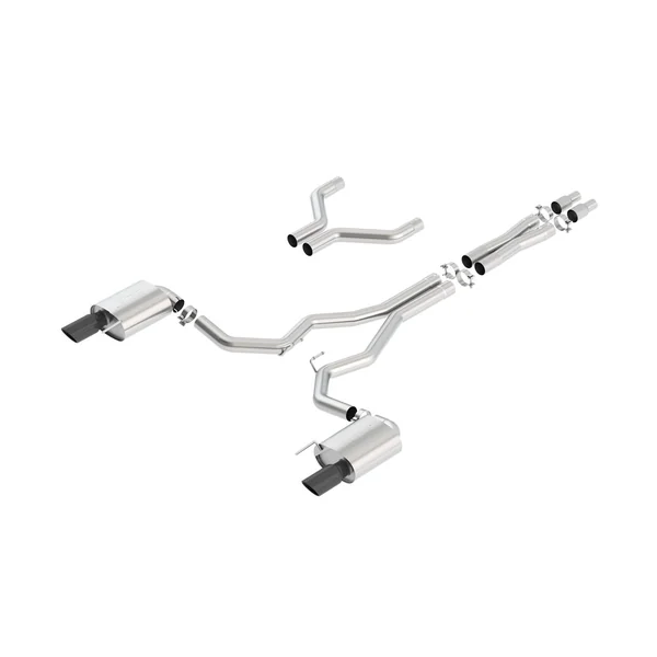 Borla 3" S-Type Cat-Back Exhaust System w/ 4" Dual Black Chrome Tips2015-2017 Ford Mustang GT