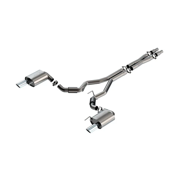 Borla 3" S-Type Cat-Back Exhaust System w/ 4" Dual Polished Tips2024-2026 Ford Mustang GT w/ Non-Active Exhaust