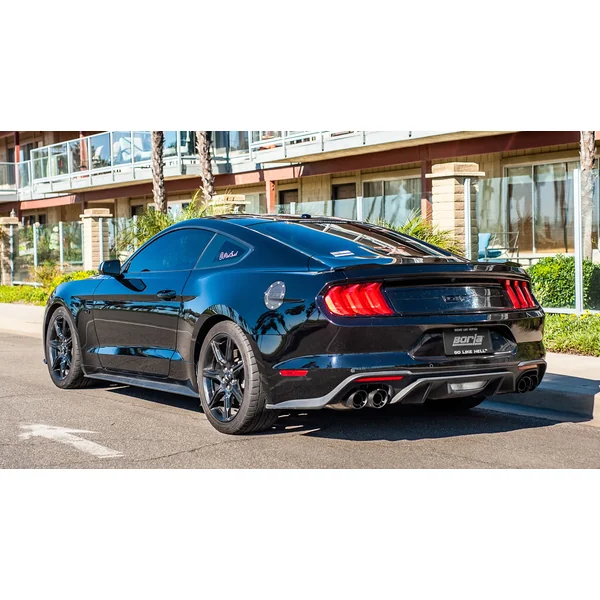 Borla 3" S-Type Cat-Back Exhaust System w/ 4" Quad Carbon Black Fiber Tips2018-2023 Ford Mustang GT w/ Active Exhaust - Image 3