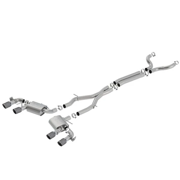 Borla 3" S-Type Cat-Back Exhaust System w/ 4" Quad Carbon Fiber Tips2017-2024 Camaro ZL1 Coupe w/ NPP Valves