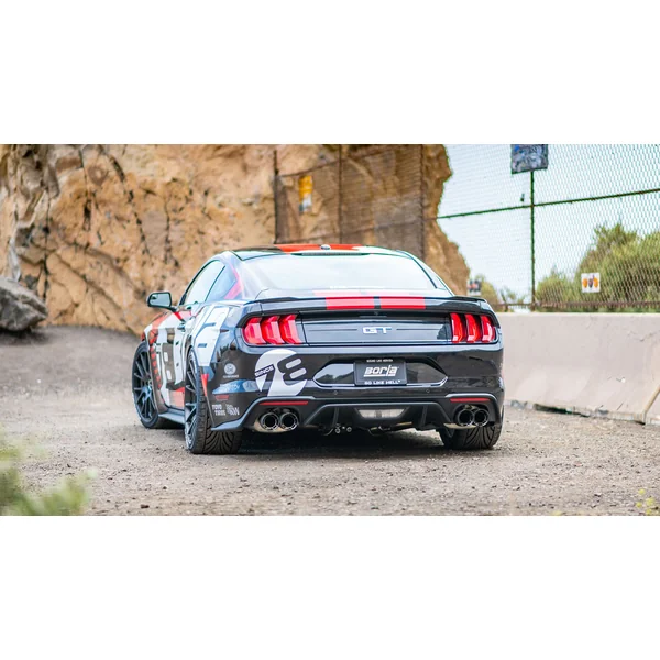 Borla 3" S-Type Cat-Back Exhaust System w/ 4" Quad Carbon Fiber Tips2018-2023 Ford Mustang GT w/ Non-Active Exhaust - Image 3
