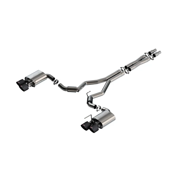Borla 3" S-Type Cat-Back Exhaust System w/ 5" Quad Carbon Fiber Tips2024-2026 Ford Mustang Dark Horse w/ Active Exhaust