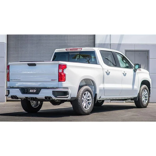 Borla 3" S-Type Cat-Back Single Exhaust w/ Factory Rear Exit, 3.5" Black Chrome Tips2019-2026 Silverado & GMC Sierra 1500 5.3L - Image 4