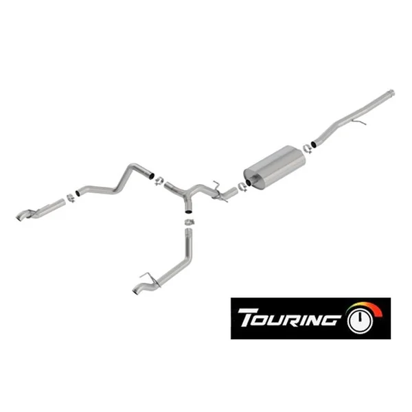 Borla 3" Touring Cat-Back Single Exhaust w/ Factory Rear Exit, Reuse Factory Tips2019-2026 Silverado & GMC Sierra 1500 5.3L