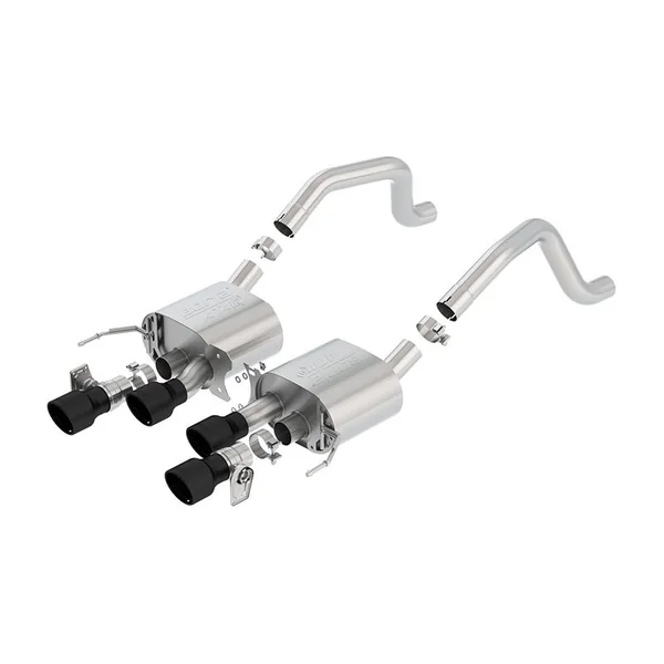 Borla ATAK 2.75" Axle-Back Exhaust System w/ 4.25" Quad Intercooled Black Tips2015-2019 C7 Corvette Z06, Grand Sport Manual w/o AFM, w/ NPP Valves