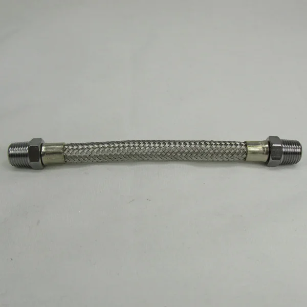 Braided Stainless Steel Rocker Box Oil Line Hose Kit for 1966-1984 Harley Big Twin Shovelhead - 1/8"-27 NPT Fitting - Replaces HD Part # 62783-66A & 62785-66A - Motorcycle Bobber Chopper - Image 2