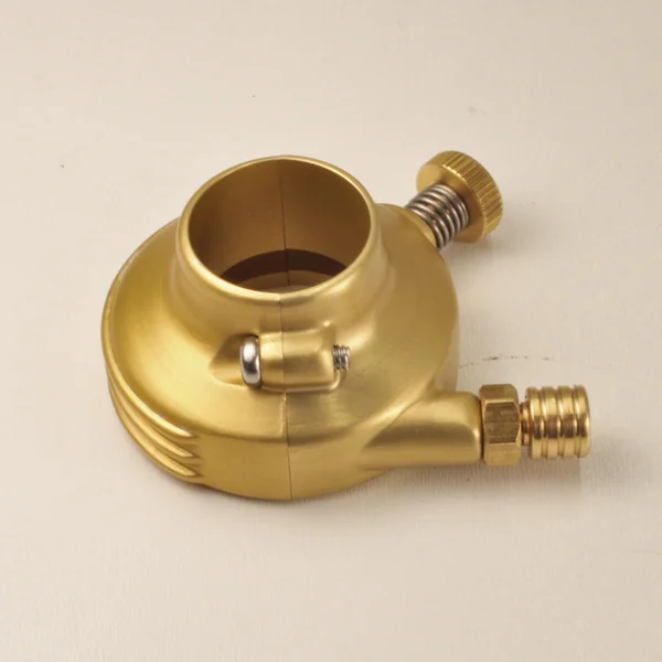 "Brass" Old School Throttle Housing for 1" Harley Handlebars & Custom Applications with A Single 1/4"-20 Threaded Throttle Cable - "Brass" with Brass Hardware - Image 3