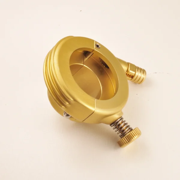 "Brass" Old School Throttle Housing for 1" Harley Handlebars & Custom Applications with A Single 1/4"-20 Threaded Throttle Cable - "Brass" with Brass Hardware - Image 5