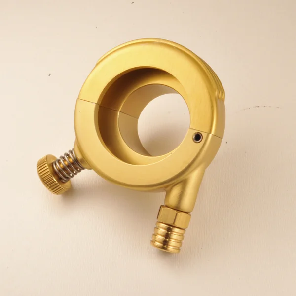 "Brass" Old School Throttle Housing for 1" Harley Handlebars & Custom Applications with A Single 1/4"-20 Threaded Throttle Cable - "Brass" with Brass Hardware - Image 6