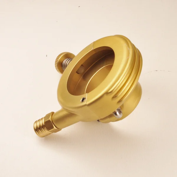 "Brass" Old School Throttle Housing for 1" Harley Handlebars & Custom Applications with A Single 1/4"-20 Threaded Throttle Cable - "Brass" with Brass Hardware - Image 7