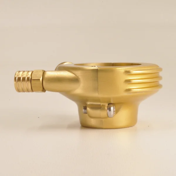 "Brass" Old School Throttle Housing for 1" Harley Handlebars & Custom Applications with A Single 1/4"-20 Threaded Throttle Cable - "Brass" with Brass Hardware - Image 9