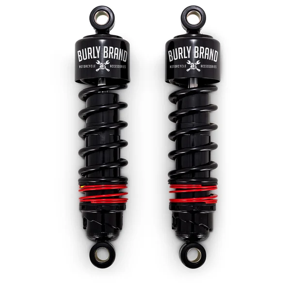 Burly Slammer Plus Shocks for 1980-2020 Harley Touring - Black