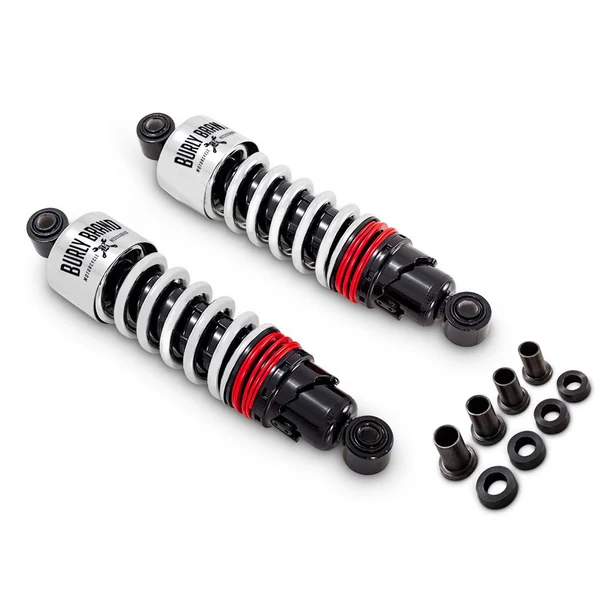 Burly Slammer Plus Shocks for 1991-2017 Harley Dyna - Chrome - Image 2