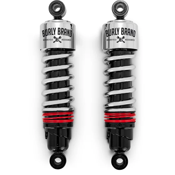 Burly Slammer Plus Shocks for 2004-2020 Harley Sportster - Chrome