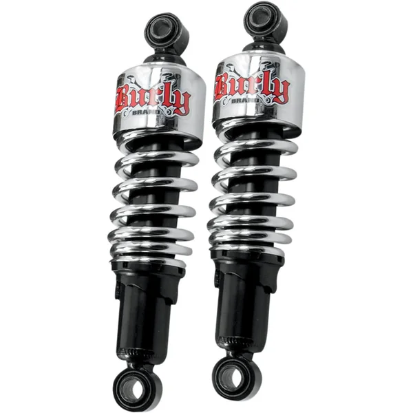 Burly Slammer Shocks for 1991-2017 Harley Dyna - Chrome