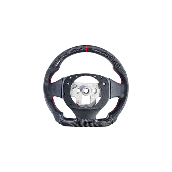 C6 Corvette Carbon Fiber Steering Wheel w/o Button Cover, Black Perforated Leather Grips2005-2013 Corvette - Image 3