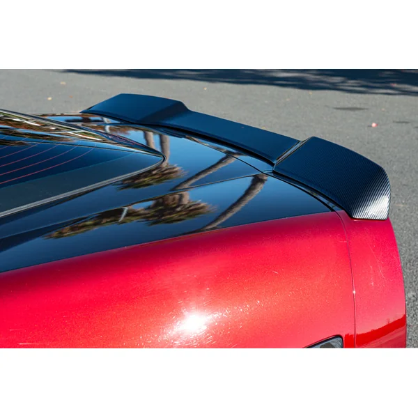 C6 Corvette Extended Rear Trunk Spoiler Wing, Hydro-Dipped Carbon2005-2013 C6 Corvette - Image 2