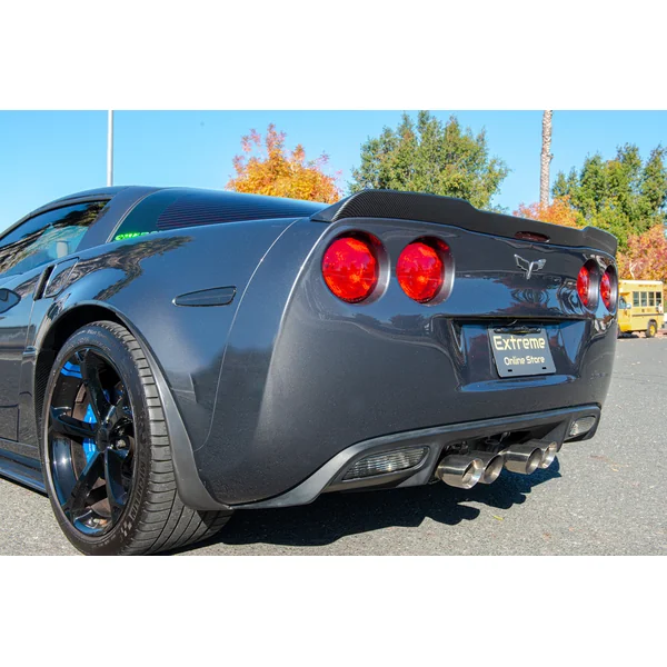 C6 Corvette Extended Rear Trunk Spoiler Wing, Hydro-Dipped Carbon2005-2013 C6 Corvette - Image 6