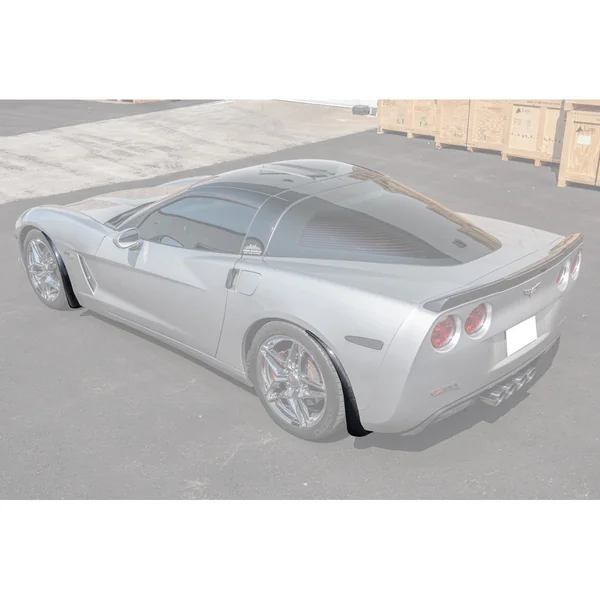 C6 Corvette Front & Rear Splash Guard Mud Flaps, Carbon Fiber2005-2013 C6 Corvette Base