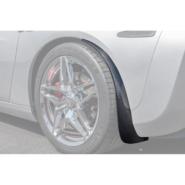 C6 Corvette Rear Splash Guard Mud Flaps, Carbon Fiber2005-2013 C6 Corvette Base