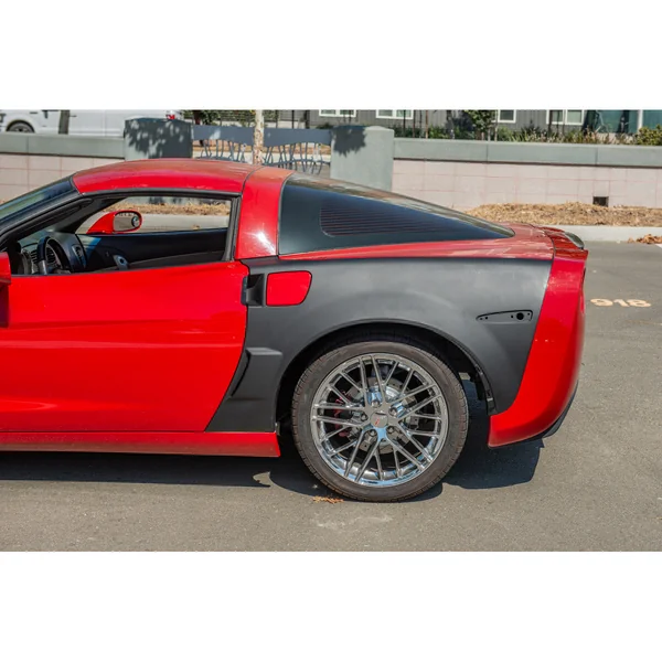 C6 Corvette ZR1-Style Widebody Conversion Rear Fenders, Unpainted2005-2013 Corvette - Image 3